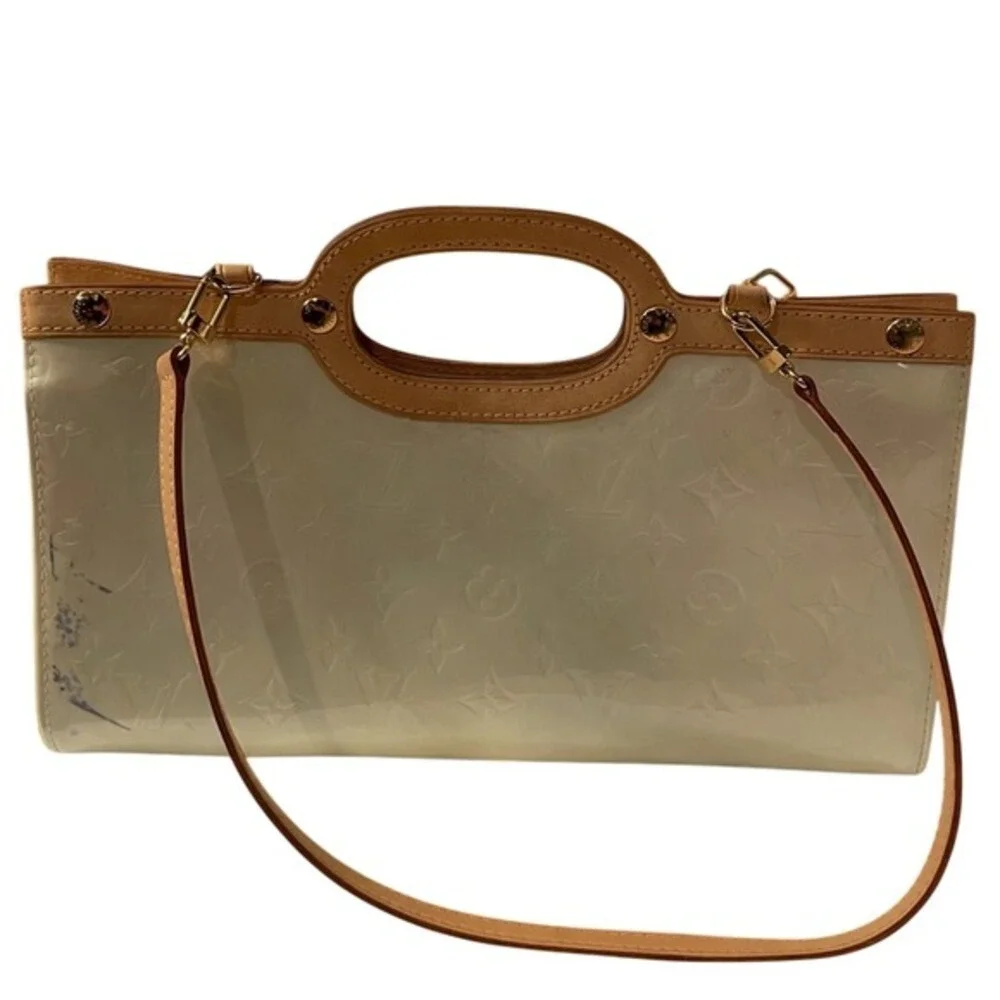 Louis Vuitton Cream and Tan Leather Shoulder Bag
